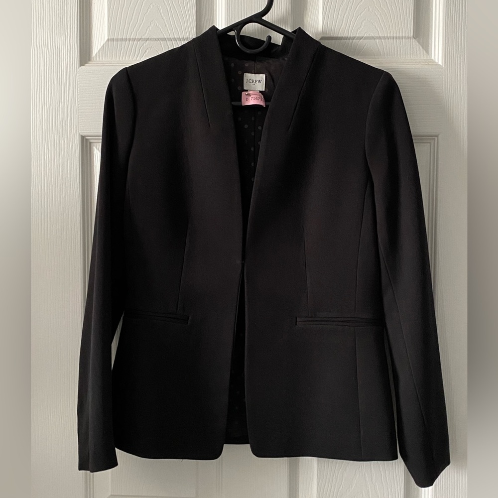 Women’s J.Crew Black Suit Jacket, Size 2